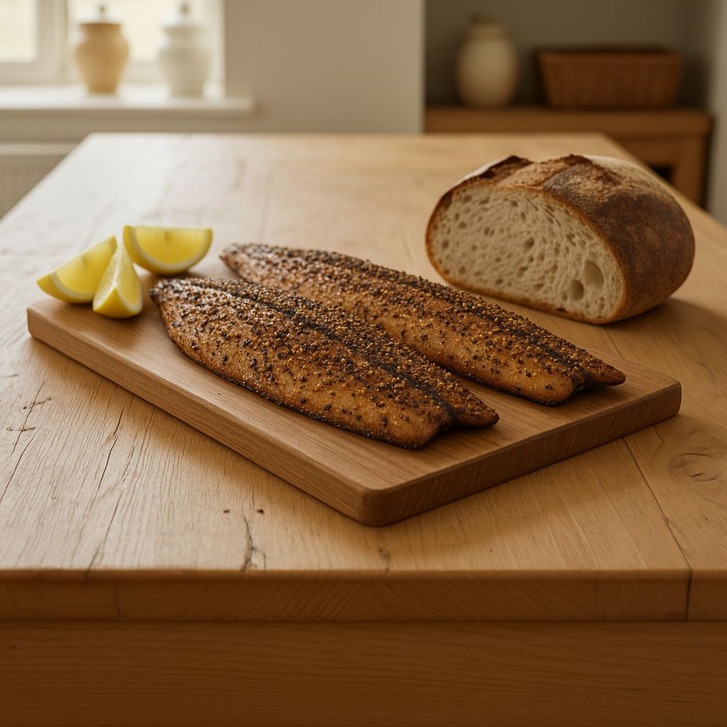 Hot Smoked Mackerel Fillets with Black Pepper - Image 1